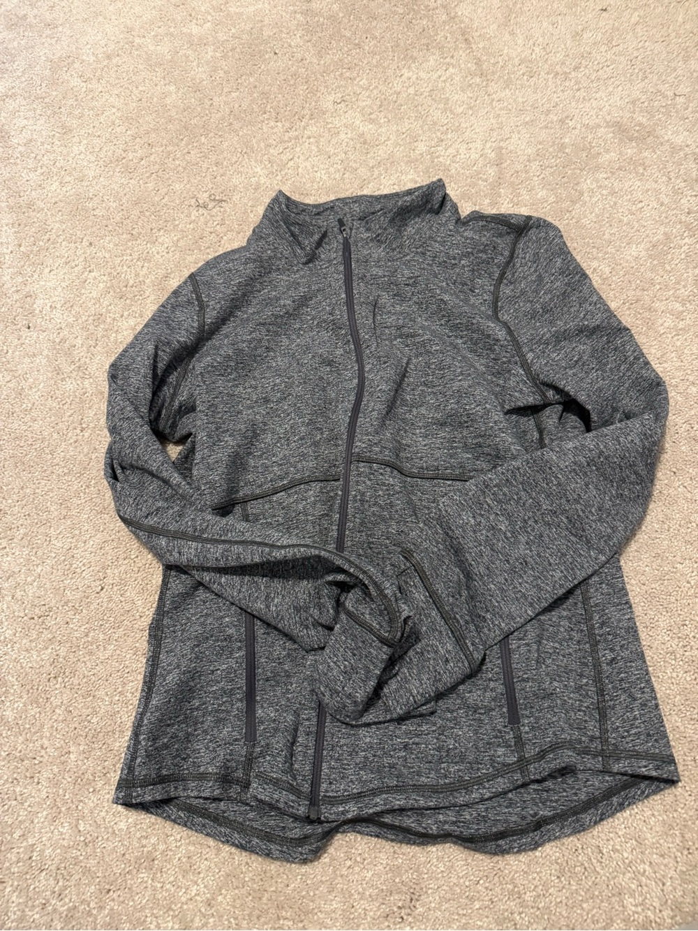 Aritzia Heather Charcoal Full-Zip Utility Jacket